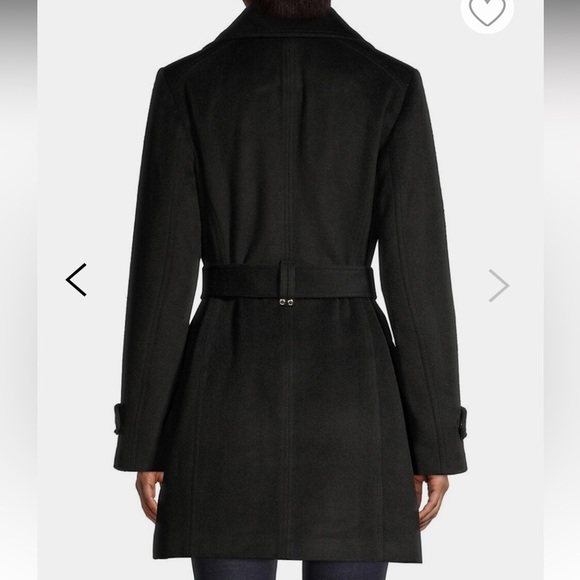 Michael Kors Wool-Blend Moto Trench Coat - Picture 2 of 6